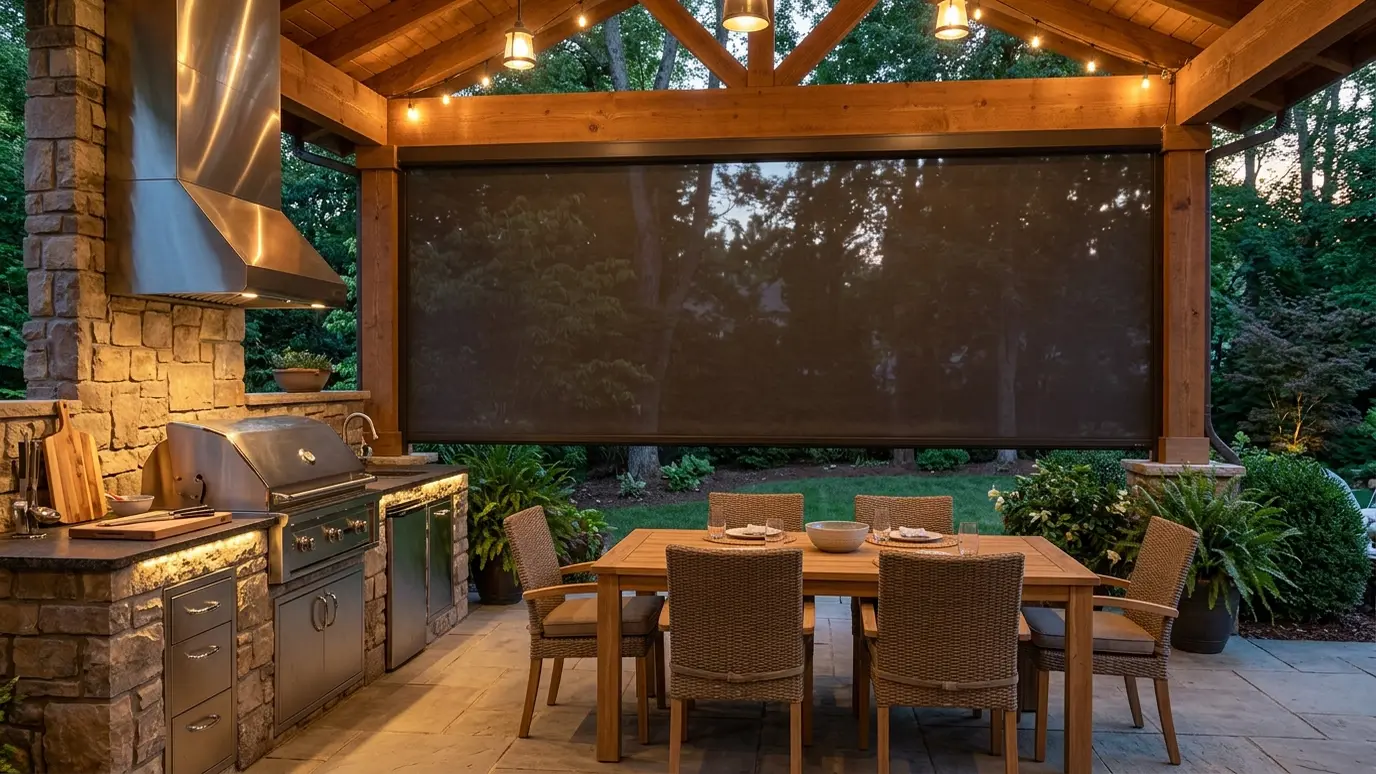 Outdoor Kitchen and Grill Area Screens in Nashville and Middle Tennessee